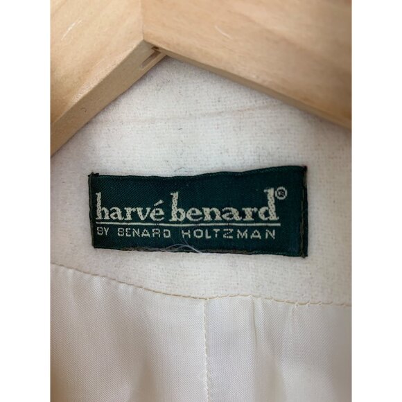 VTG Harvé Benard Womens Cream Wool Blazer Jacket Size 8 RCC10704 GUC - Picture 2 of 8